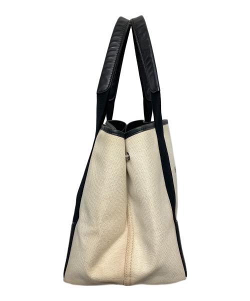 BALENCIAGA（バレンシアガ）BALENCIAGA (バレンシアガ) ネイビーカバスS トートバッグ ベージュ×ブラックの古着・服飾アイテム