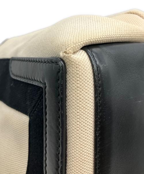 BALENCIAGA（バレンシアガ）BALENCIAGA (バレンシアガ) ネイビーカバスS トートバッグ ベージュ×ブラックの古着・服飾アイテム