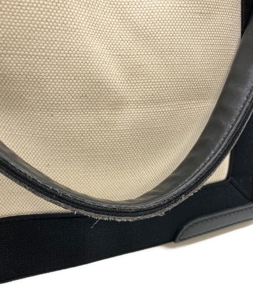 BALENCIAGA（バレンシアガ）BALENCIAGA (バレンシアガ) ネイビーカバスS トートバッグ ベージュ×ブラックの古着・服飾アイテム