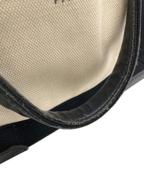BALENCIAGA（バレンシアガ）BALENCIAGA (バレンシアガ) ネイビーカバスS トートバッグ ベージュ×ブラックの古着・服飾アイテム