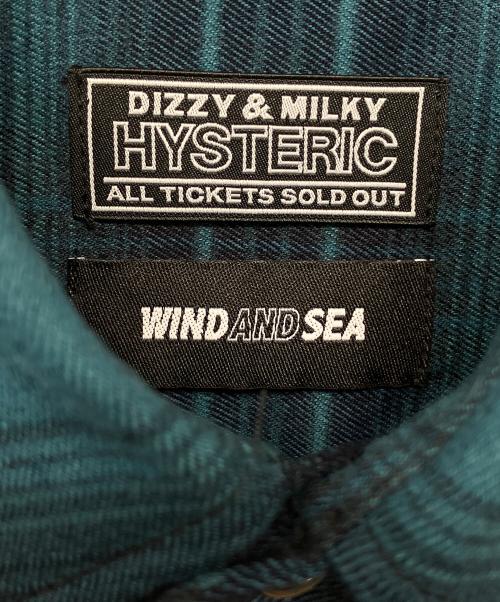 Hysteric Glamour（ヒステリックグラマー）Hysteric Glamour (ヒステリックグラマー) WIND AND SEA (ウィンダンシー) 長袖シャツ グリーン サイズ:Lの古着・服飾アイテム