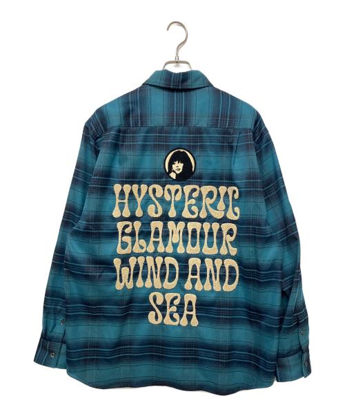 Hysteric Glamour（ヒステリックグラマー）Hysteric Glamour (ヒステリックグラマー) WIND AND SEA (ウィンダンシー) 長袖シャツ グリーン サイズ:Lの古着・服飾アイテム
