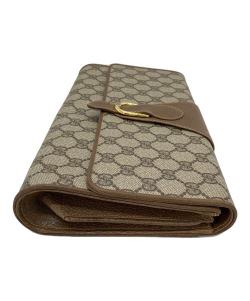 GUCCI（グッチ）GUCCI (グッチ) OLD GUCCI ショルダーバッグ グレー×ブラウンの古着・服飾アイテム