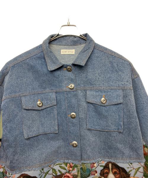SUMI STYLE（スミ スタイル）SUMI STYLE (スミ スタイル) 動物切替デニムジャケット ネイビー サイズ:FREEの古着・服飾アイテム
