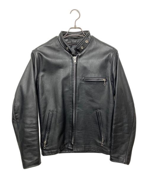 Schott（ショット）Schott (ショット) シングルライダースジャケット ブラック サイズ:36の古着・服飾アイテム