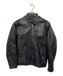 Schott（ショット）の古着「シングルライダースジャケット」｜ブラック