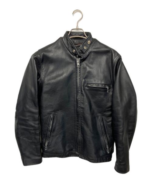 Schott（ショット）Schott (ショット) シングルライダースジャケット ブラック サイズ:不明の古着・服飾アイテム
