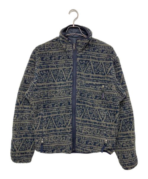 Patagonia（パタゴニア）Patagonia (パタゴニア) F97　サラサ柄　グリセードジャケット ブラック×ブラウン サイズ:Mの古着・服飾アイテム