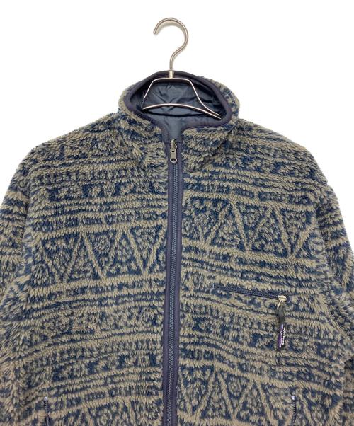 Patagonia（パタゴニア）Patagonia (パタゴニア) F97　サラサ柄　グリセードジャケット ブラック×ブラウン サイズ:Mの古着・服飾アイテム