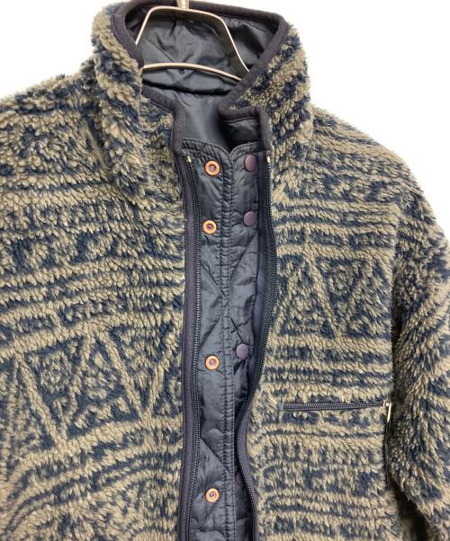 Patagonia（パタゴニア）Patagonia (パタゴニア) F97　サラサ柄　グリセードジャケット ブラック×ブラウン サイズ:Mの古着・服飾アイテム