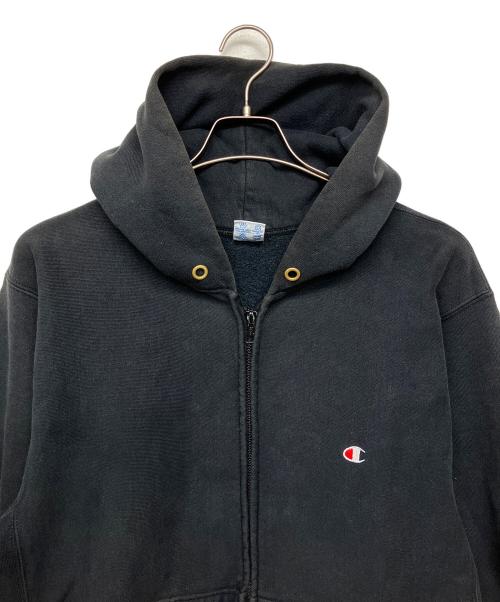 Champion REVERSE WEAVE（チャンピオン リバース ウィーブ）Champion REVERSE WEAVE (チャンピオン リバース ウィーブ) ジップパーカー ブラック サイズ:Lの古着・服飾アイテム
