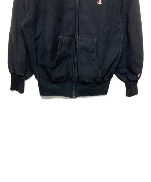 Champion REVERSE WEAVE（チャンピオン リバース ウィーブ）Champion REVERSE WEAVE (チャンピオン リバース ウィーブ) ジップパーカー ブラック サイズ:Lの古着・服飾アイテム