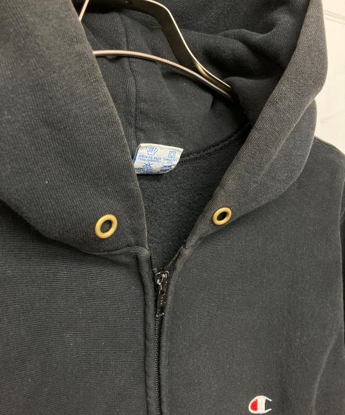 Champion REVERSE WEAVE（チャンピオン リバース ウィーブ）Champion REVERSE WEAVE (チャンピオン リバース ウィーブ) ジップパーカー ブラック サイズ:Lの古着・服飾アイテム
