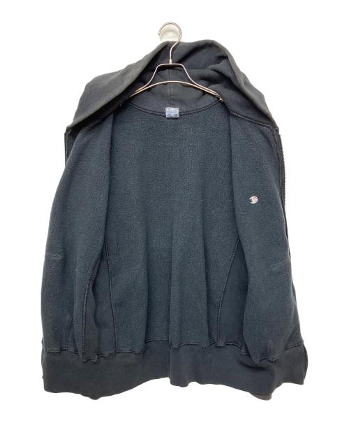 Champion REVERSE WEAVE（チャンピオン リバース ウィーブ）Champion REVERSE WEAVE (チャンピオン リバース ウィーブ) ジップパーカー ブラック サイズ:Lの古着・服飾アイテム