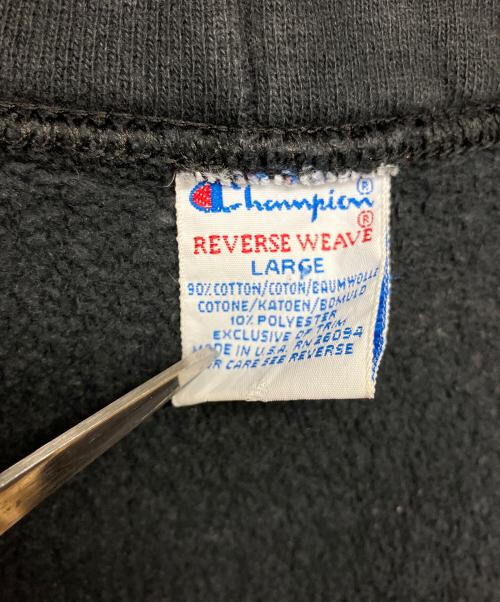 Champion REVERSE WEAVE（チャンピオン リバース ウィーブ）Champion REVERSE WEAVE (チャンピオン リバース ウィーブ) ジップパーカー ブラック サイズ:Lの古着・服飾アイテム