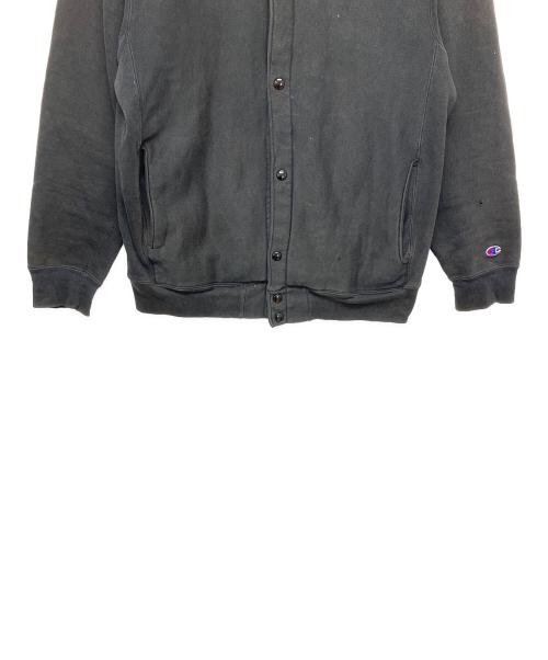 Champion REVERSE WEAVE（チャンピオン リバース ウィーブ）Champion REVERSE WEAVE (チャンピオン リバース ウィーブ) スナップカーディガン 90s  ブラック サイズ:L　の古着・服飾アイテム