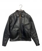 VANSONバンソン）の古着「レザージャケット」｜ブラック