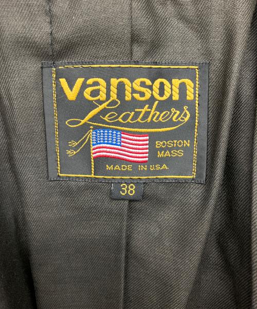 VANSON（バンソン）VANSON (バンソン) レザージャケット ブラック サイズ:38の古着・服飾アイテム