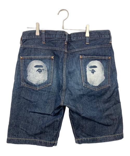 A BATHING APE（ア ベイシング エイプ）A BATHING APE (ア ベイシング エイプ) ショートデニム インディゴ サイズ:Lの古着・服飾アイテム