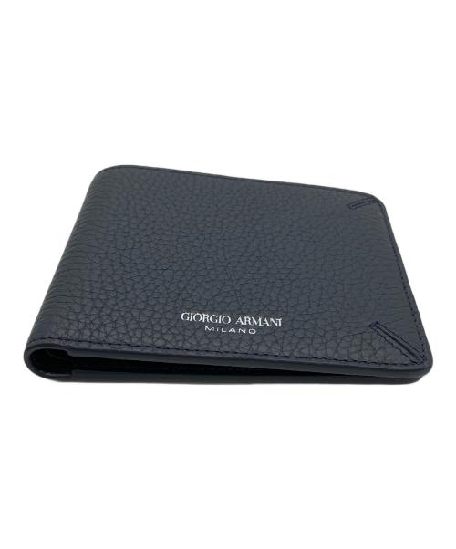 GIORGIO ARMANI（ジョルジョアルマーニ）GIORGIO ARMANI (ジョルジョアルマーニ) 2つ折り財布 ネイビーの古着・服飾アイテム