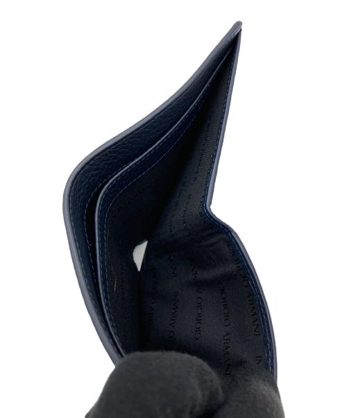 GIORGIO ARMANI（ジョルジョアルマーニ）GIORGIO ARMANI (ジョルジョアルマーニ) 2つ折り財布 ネイビーの古着・服飾アイテム