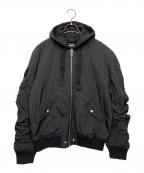 DIESELディーゼル）の古着「BRAVES　ボンバージャケット」｜ブラック
