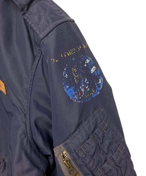 POLO RALPH LAUREN（ポロ・ラルフローレン）POLO RALPH LAUREN (ポロ・ラルフローレン) フライトジャケット ネイビー サイズ:Mの古着・服飾アイテム