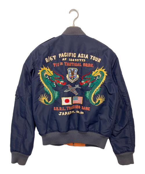 POLO RALPH LAUREN（ポロ・ラルフローレン）POLO RALPH LAUREN (ポロ・ラルフローレン) フライトジャケット ネイビー サイズ:Mの古着・服飾アイテム