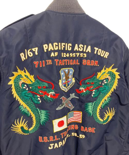 POLO RALPH LAUREN（ポロ・ラルフローレン）POLO RALPH LAUREN (ポロ・ラルフローレン) フライトジャケット ネイビー サイズ:Mの古着・服飾アイテム