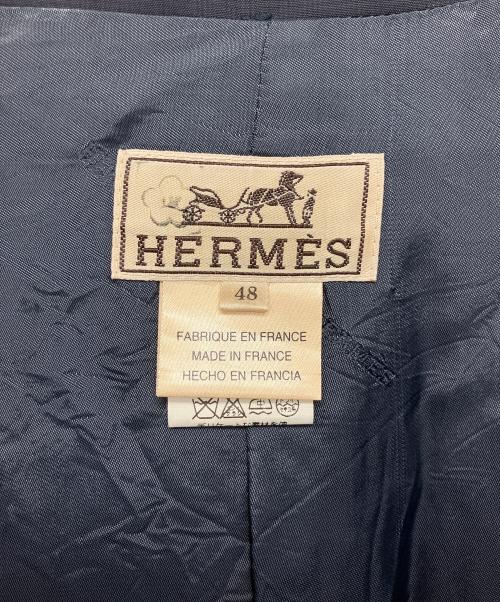 HERMES（エルメス）HERMES (エルメス) ナイロンコート ネイビー サイズ:48の古着・服飾アイテム