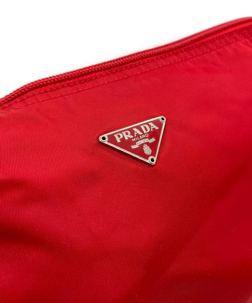 PRADA（プラダ）PRADA (プラダ) ナイロンポーチ レッドの古着・服飾アイテム
