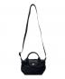 LONGCHAMP (ロンシャン) ルプリアージュXS ブラック×グリーン：12000円