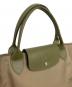 中古・古着 LONGCHAMP (ロンシャン) ルプリアージュトートバッグ カーキ：12000円