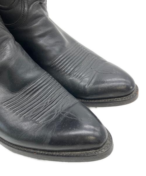 LUCCHESE（ルケーシー）LUCCHESE (ルケーシー) ウェスタンブーツ ブラック サイズ:9の古着・服飾アイテム