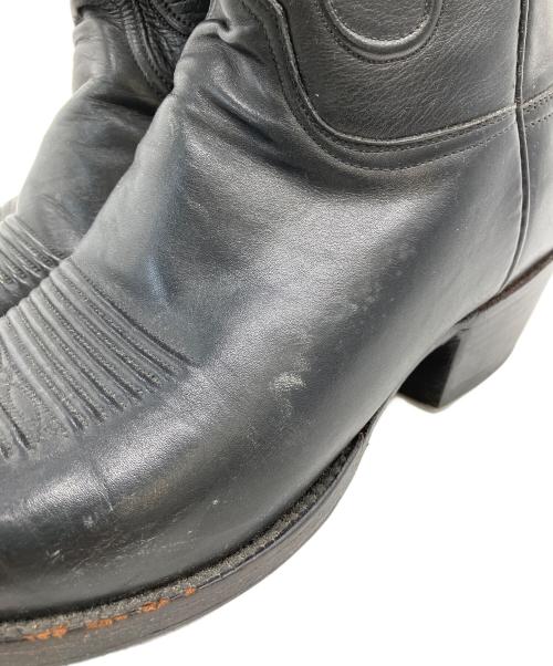 LUCCHESE（ルケーシー）LUCCHESE (ルケーシー) ウェスタンブーツ ブラック サイズ:9の古着・服飾アイテム