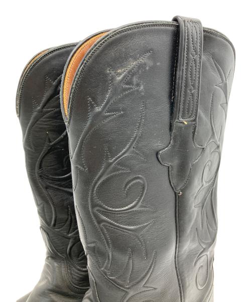 LUCCHESE（ルケーシー）LUCCHESE (ルケーシー) ウェスタンブーツ ブラック サイズ:9の古着・服飾アイテム
