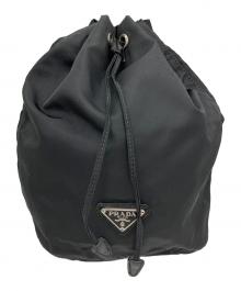 PRADA（プラダ）の古着「巾着ポーチ」｜ブラック