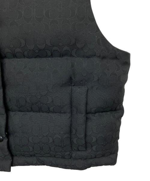 COACH（コーチ）COACH (コーチ) シグネチャーダウンベスト ブラック サイズ:Lの古着・服飾アイテム