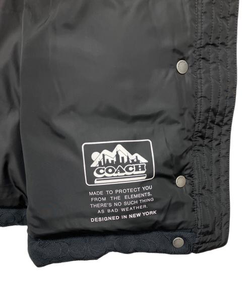 COACH（コーチ）COACH (コーチ) シグネチャーダウンベスト ブラック サイズ:Lの古着・服飾アイテム