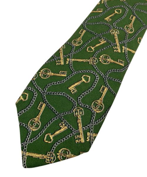 CHANEL（シャネル）CHANEL (シャネル) ネクタイ ヴィンテージ グリーン サイズ:FREEの古着・服飾アイテム
