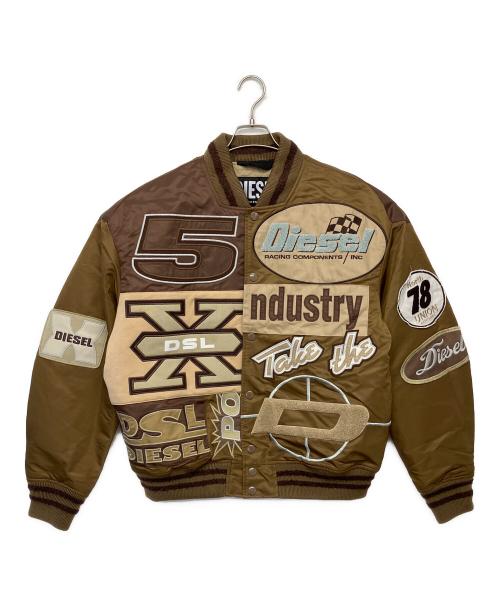 DIESEL（ディーゼル）DIESEL (ディーゼル) スタジャン ブラウン サイズ:XLの古着・服飾アイテム