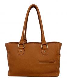 土屋鞄（ツチヤカバン）の古着「オイルヌメミディアムトート　トートバッグ」｜ブラウン