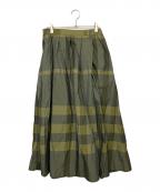 BEARDSLEYビアズリー）の古着「BEZ1022401A0008　チェックスカート」｜オリーブ