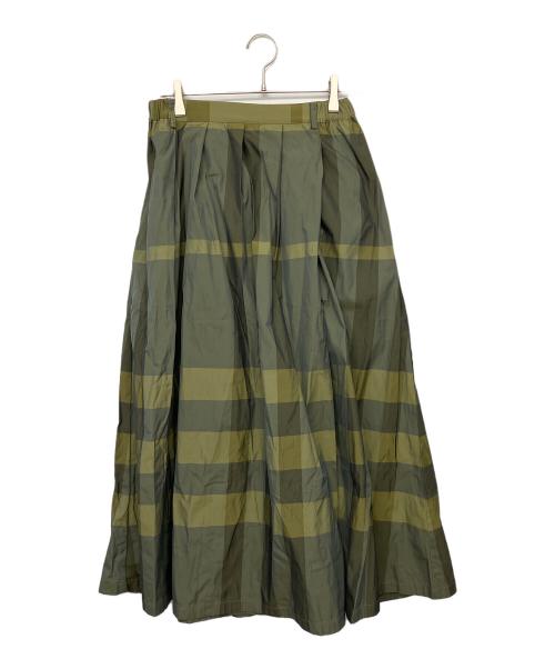 BEARDSLEY（ビアズリー）BEARDSLEY (ビアズリー) BEZ1022401A0008　チェックスカート オリーブ サイズ:FREE 未使用品の古着・服飾アイテム