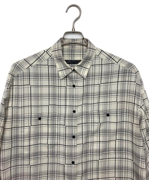 Noble（ノーブル）Noble (ノーブル) 25SS　ウィンドウチェックオーバーシャツ　長袖シャツ ベージュ×ブラック サイズ:FREEの古着・服飾アイテム