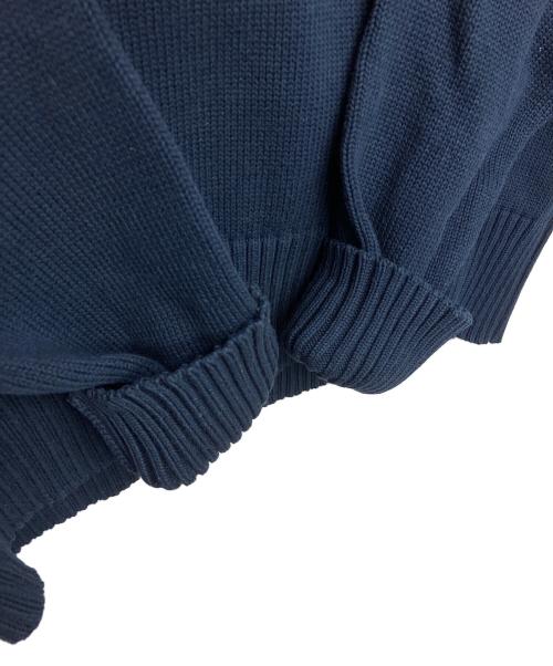 AMI PARIS（アミ パリス）AMI PARIS (アミ パリス) 厚手ニット ネイビー×レッド サイズ:Mの古着・服飾アイテム