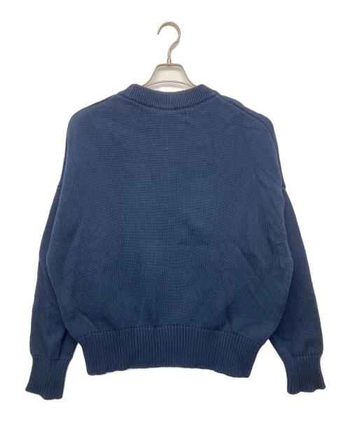 AMI PARIS（アミ パリス）AMI PARIS (アミ パリス) 厚手ニット ネイビー×レッド サイズ:Mの古着・服飾アイテム