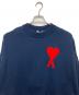AMI PARIS (アミ パリス) 厚手ニット ネイビー×レッド サイズ:M：18000円