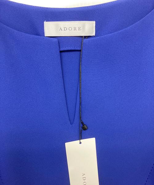 ADORE（アドーア）ADORE (アドーア) ドライクールジョーゼットブラウス ブルー サイズ:38 未使用品の古着・服飾アイテム