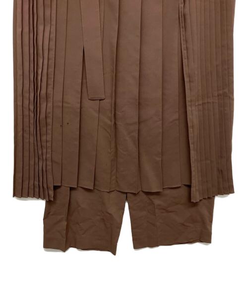 ADORE（アドーア）ADORE (アドーア) プリーツレイヤードボトム ブラウン サイズ:96cm (W38) 未使用品の古着・服飾アイテム